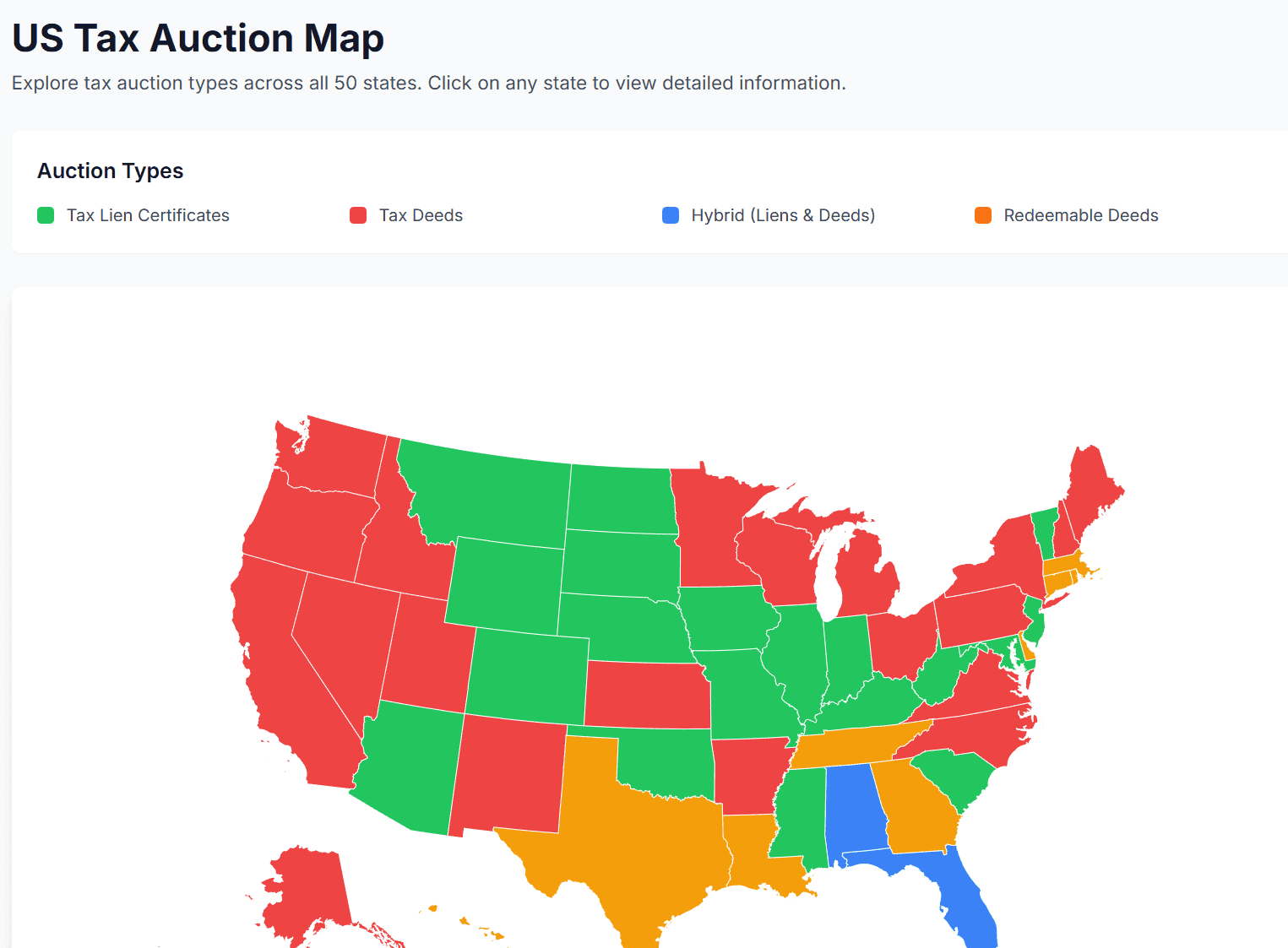 Tax Deed Collective - Interactive Map